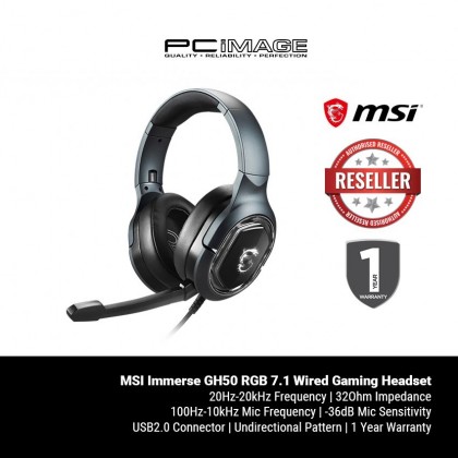 MSI Immerse GH50 RGB 7.1 Wired Gaming Headset