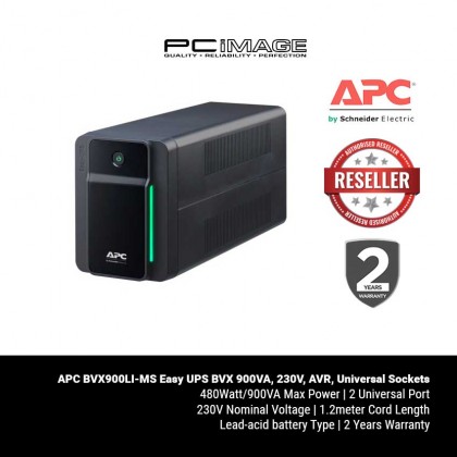 APC BVX900LI-MS Easy UPS BVX 900VA, 230V, AVR, Universal Sockets