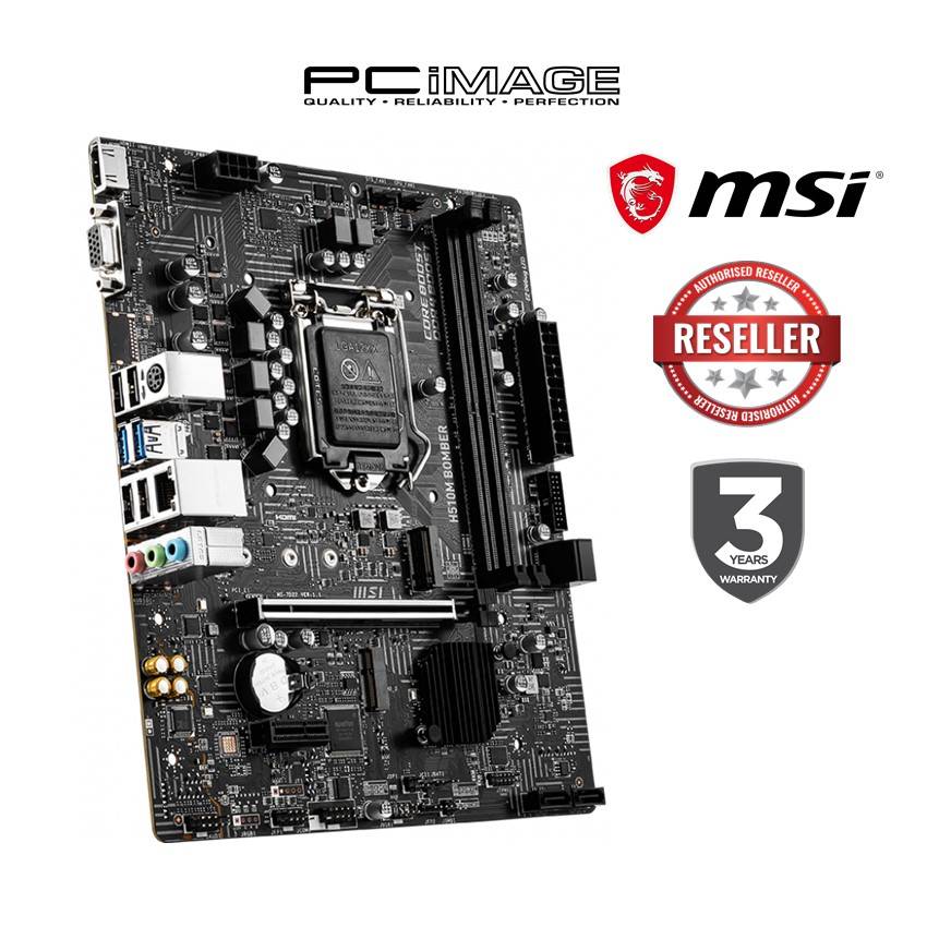 MSI H510M BOMBER MOTHERBOARD + i310105F COMBO PC IMAGE MALAYSIA