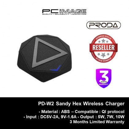 PRODA PD-W2 SANDY-HEX. WIRELESS CHARGER 10W