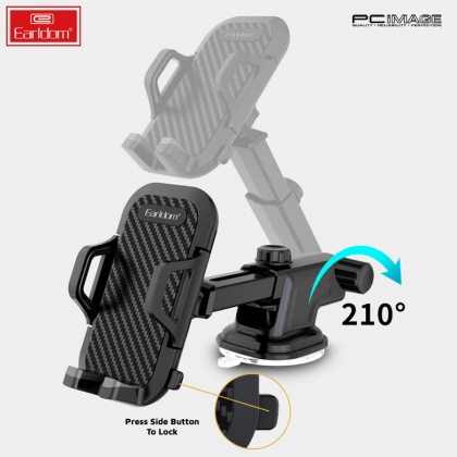 EARLDOM ET-EH59 Suction Cup 360 Degree Rotation Car Holder - Black