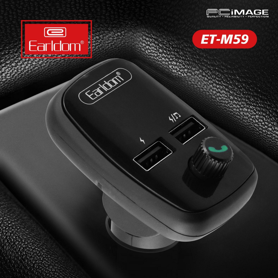 EARLDOM ETM59 Bluetooth V5.1 Car FM Transmitter with Dual USB Ports 2