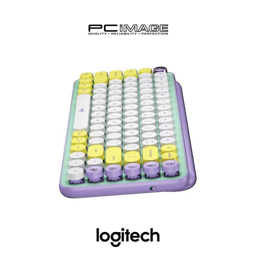 LOGITECH Pop Keys Wireless Mechanical Keyboard with Customizable Emoji Keys PC Image