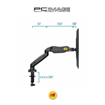 NB NORTH BAYOU F160 DUAL MONITOR ARM GAS-STRUT FLEXI MOUNT 360 DEGREE ROTATABLE FOR 17" - 27", UP TO 9KG