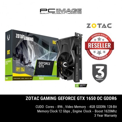 ZOTAC GAMING GEFORCE GTX 1650 OC 4GB DDR6 (ZT-T16520F-10L) | PC