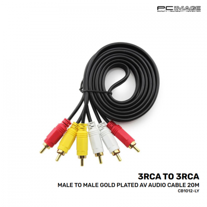 3RCA TO 3RCA Male to Male Gold Plated AV Audio Cable