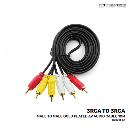 3RCA TO 3RCA Male to Male Gold Plated AV Audio Cable