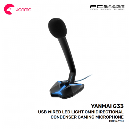 YANMAI G33 USB Wired LED Light Omnidirectional Condenser Gaming Microphone