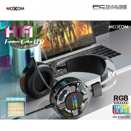 MOXOM MX-EP35 GM Cyber Gaming Headset 2.2M Black