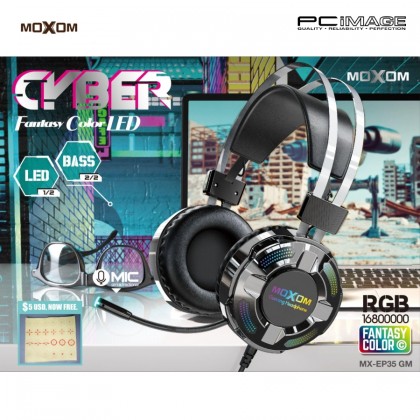 MOXOM MX-EP35 GM Cyber Gaming Headset 2.2M Black