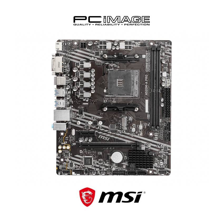 MSI SOCKET AM4 A520MA PRO MATX MOTHERBOARD PC IMAGE MALAYSIA