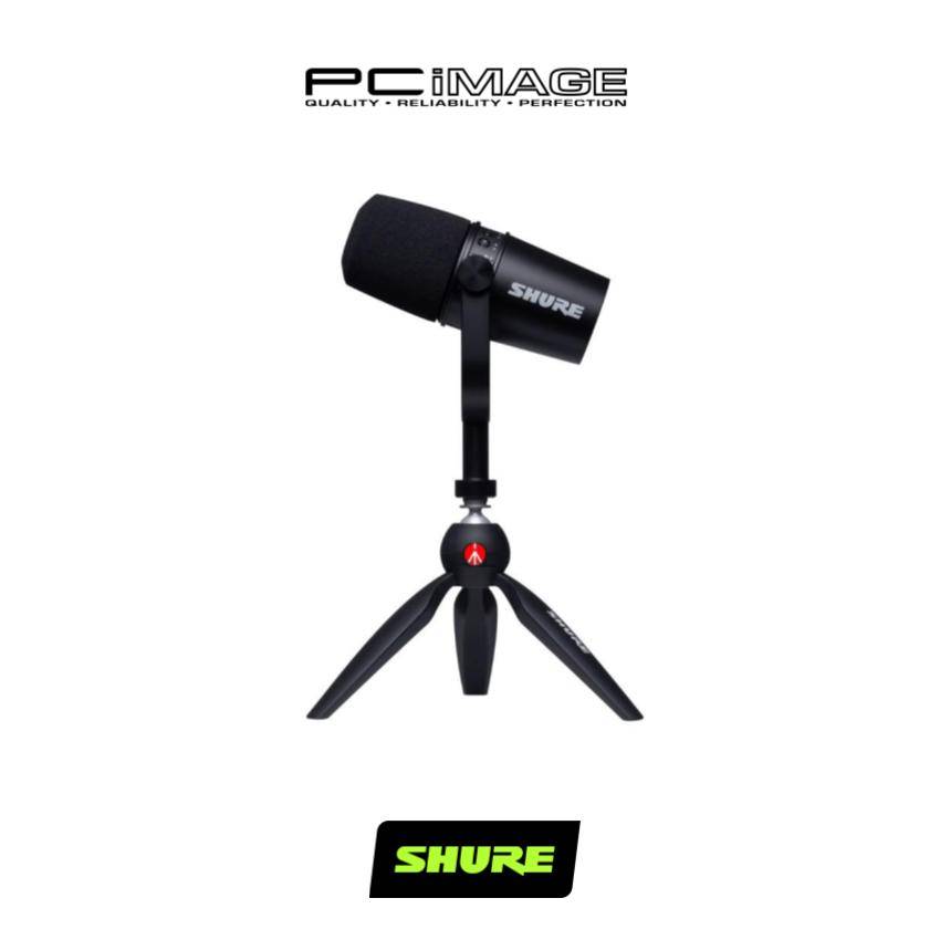 SHURE MV7-K-BNDL XLR/USB Speech Microphone BLACK + STAND | PC Image