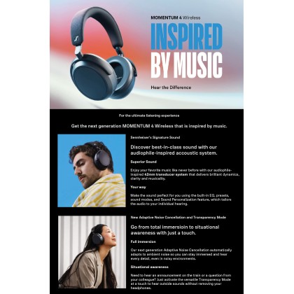 Sennheiser Momentum 4 Wireless Headphone /APTX adaptive/Best Wireless Headphone