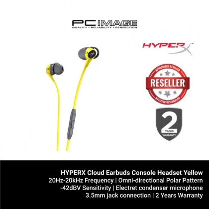 HYPERX Cloud Earbuds Console Headset Yellow