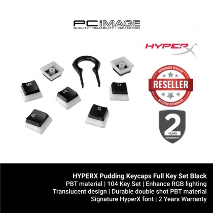 HYPERX Pudding Keycaps Full Key Set Black