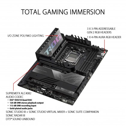 ASUS ROG Crosshair X670E Hero AMD X670 (Ryzen AM5) ATX motherboard, PCIe® 5.0, DDR5 support, WiFi 6E