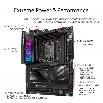 ASUS ROG MAXIMUS Z790 HERO Intel&reg;&nbsp;Z790 LGA 1700 ATX motherboard
