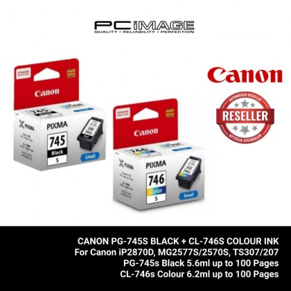 CANON CL-746S COLOUR FINE CARTRIDGE (6.2ML)+CANON PG-745S BLACK FINE CARTRIDGE (5.6 ML)