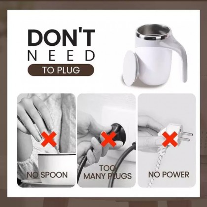 380ML AUTOMATIC MAGNETIC STIRRING MUG 304 STAINLESS STEEL