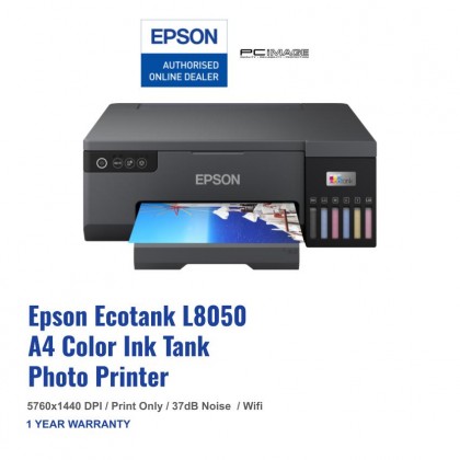 EPSON L8050 A4 Color Ink Tank Photo Printer