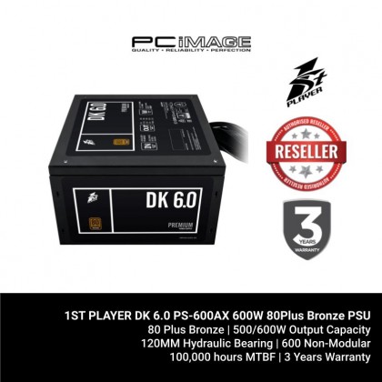 1ST PLAYER DK 6.0 PS-600AX 600W 80Plus Bronze Power Supply