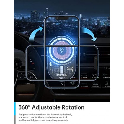 MOMAX CM20E Q.MAG MOUNT 3 MAGNETIC 15W WIRELESS CHARGING CAR MOUNT MOMAX CM20E Q.MAG MOUNT 3 MAGNETIC 15W WIRELESS CHARGING CAR MOUNT