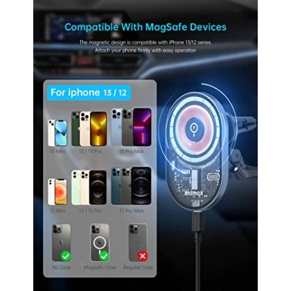 MOMAX CM20E Q.MAG MOUNT 3 MAGNETIC 15W WIRELESS CHARGING CAR MOUNT MOMAX CM20E Q.MAG MOUNT 3 MAGNETIC 15W WIRELESS CHARGING CAR MOUNT