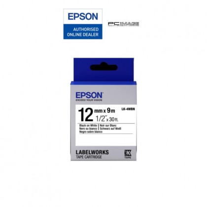 EPSON LK-4WBN LabelWorks Standard LK Tape Cartridge