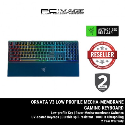 RAZER Ornata V3 Low-Profile Mecha-membrane RGB Gaming Keyboard
