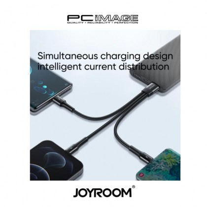 JOYROOM S-01530G9 3 IN 1 CHARGING CABLE 3.5A 15CM 