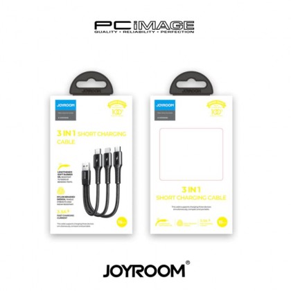 JOYROOM S-01530G9 3 IN 1 CHARGING CABLE 3.5A 15CM 