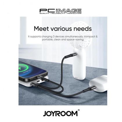 JOYROOM S-01530G9 3 IN 1 CHARGING CABLE 3.5A 15CM 