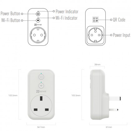 EZVIZ T31 4000W/WIFI/AC 110-150V/16A SMART PLUG