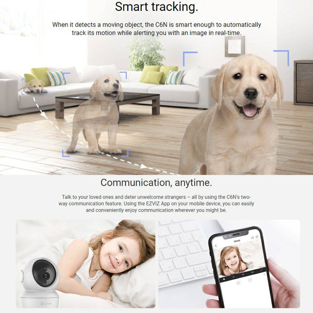 EZVIZ C6N Pan & Tilt Smart Home Camera 4MP 4MM/2560X1440/HUMAN