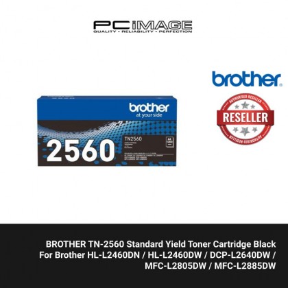 BROTHER TN-2560 Standard Yield Toner Cartridge Black (UP TO 1,200 PAGES)
