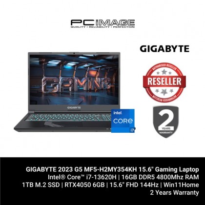GIGABYTE 2023 G5 MF5-H2MY354KH 15.6" 144Hz Gaming Laptop (i7-13620H, 16GB 4800MHZ, 1TB SSD, RTX4050 6GB, Win11)