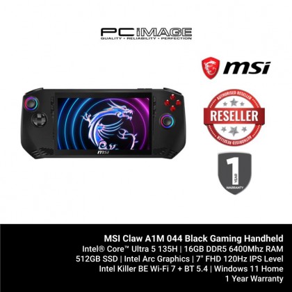 MSI Claw A1M Black Gaming Handheld (CLAW A1M-044MY / CLAW A1M-045MY)