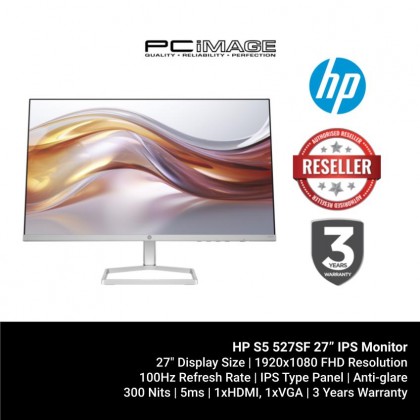 HP S5 524SF 23.8" / 527SF 27" Monitor (1920X1080/5MS/100HZ/HDMI/VGA/IPS/3YW) HP S5 524SF 23.8" / 527SF 27" Monitor (1920X1080/5MS/100HZ/HDMI/VGA/IPS/3YW)