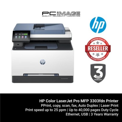 HP Color LaserJet Pro MFP 3303FDNPrinter (Print/Scan/Copy/Fax/Auto Duplex/Network) + FREE RM100 TNG