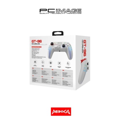 MONKA CONTRA GT-96 WIRELESS GAMING GAMEPAD WITH RGB LIGHT FOR PS54 / PS3 / ANDROID / PC / IOS 13+ / 900MAH / 1YW