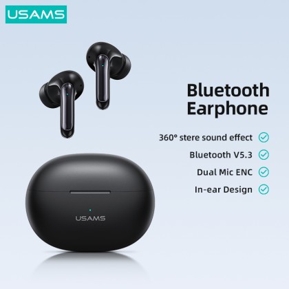 USAMS US-XD19 X-DON SERIES DUAL MIC ENC TWS WIRELESS EARBUDS - BT5.3 / 400MAH / PT 6H / TT 3H / 1YW