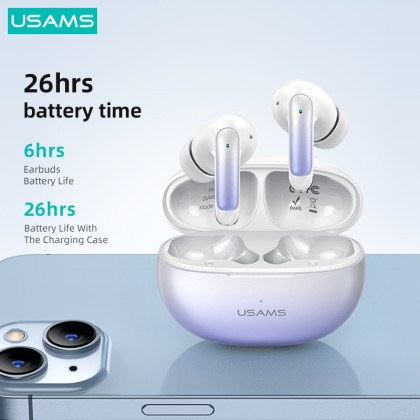USAMS US-XD19 X-DON SERIES DUAL MIC ENC TWS WIRELESS EARBUDS - BT5.3 / 400MAH / PT 6H / TT 3H / 1YW