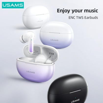 USAMS US-XD19 X-DON SERIES DUAL MIC ENC TWS WIRELESS EARBUDS - BT5.3 / 400MAH / PT 6H / TT 3H / 1YW