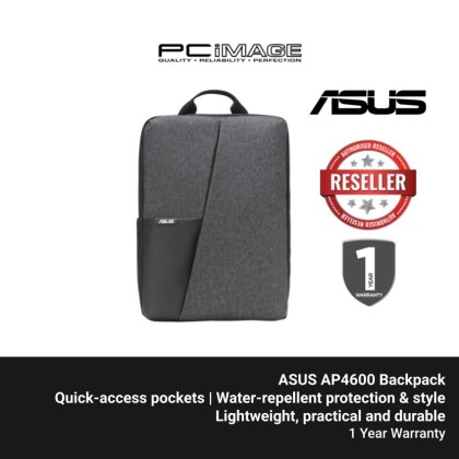 ASUS AP4600 Backpack (Quick-Access Pockets, Water-Repellent Protection and Style, Lightweight, Practical and Durable, Fit up to 17" Laptop) 90XB08L0-BBP000