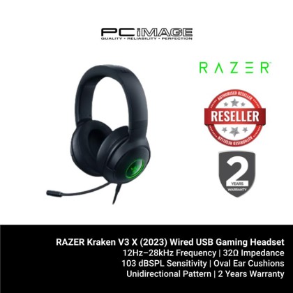 RAZER Kraken V3 X (2023) Wired USB Gaming Headset