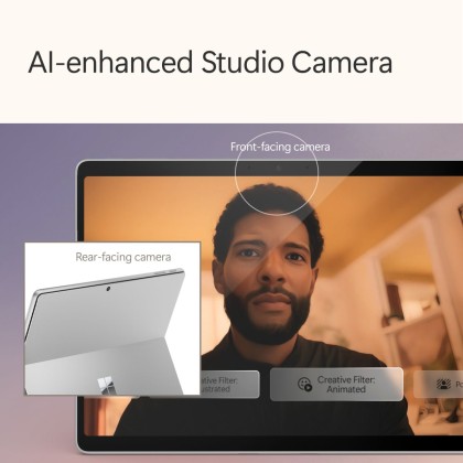 Microsoft Surface Pro - Copilot+ PC - 13" touchscreen - Snapdragon® X Plus 10 Core - 16GB Memory - 512GB SSD - Device Only - (Latest Model, 11th Edition) - Platinum + FREE BUNDLE