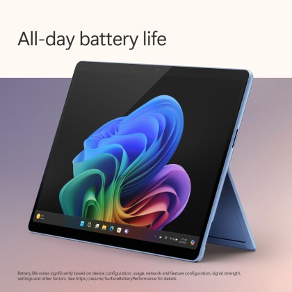 Microsoft Surface Pro - Copilot+ PC - 13" OLED touchscreen - Snapdragon® X Elite 12 Core - 16GB Memory - 512GB SSD - Device Only - (Latest Model, 11th Edition) - Sapphire + FREE BUNDLE