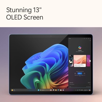 Microsoft Surface Pro - Copilot+ PC - 13" OLED touchscreen - Snapdragon® X Elite 12 Core - 16GB Memory - 512GB SSD - Device Only - (Latest Model, 11th Edition) - Sapphire + FREE BUNDLE