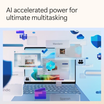 Microsoft Surface Laptop - Copilot+ PC - 13.8" touchscreen - Snapdragon® X Plus 10 Core - 16GB Memory - 512GB SSD - (Latest Model, 7th Edition) - Platinum + FREE BUNDLE