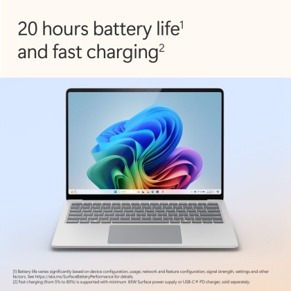 Microsoft Surface Laptop - Copilot+ PC - 13.8" touchscreen - Snapdragon® X Plus 10 Core - 16GB Memory - 512GB SSD - (Latest Model, 7th Edition) - Platinum + FREE BUNDLE